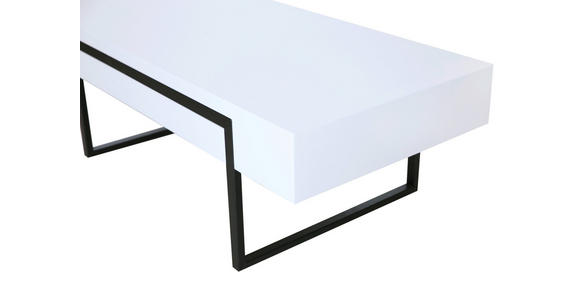 COUCHTISCH 120/60/42 cm rechteckig Schwarz, Weiß  - Schwarz/Weiß, Design, Holzwerkstoff/Metall (120/60/42cm) - Novel