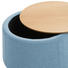 HOCKER in Holz, Textil Blau, Eichefarben - Blau/Eichefarben, Design, Holz/Textil (77/43cm) - Innovation HOCKER in Holz, Textil Blau, Eichefarben - Blau/Eichefarben, Design, Holz/Textil (77/43cm) - Innovation