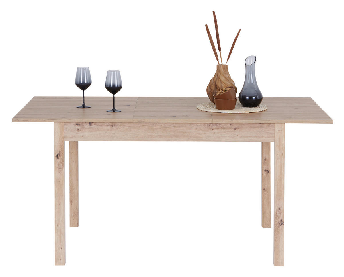 ESSTISCH Eiche Artisan rechteckig  ausziehbar  - Eiche Artisan, KONVENTIONELL, Holzwerkstoff (120-160/80/76cm) - home24