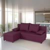 ECKSOFA Lila  - Lila/Schwarz, Design, Kunststoff/Textil (195/147cm) - P & B