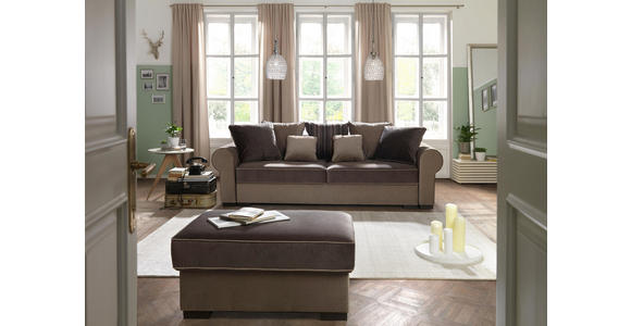 HOCKER in Textil Braun - Braun, Trend, Kunststoff/Textil (101/45/69cm) - Hom`in