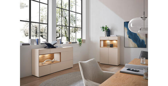 SIDEBOARD Sandfarben, Wildeiche  166/86/39 cm  - Sandfarben/Wildeiche, Design, Holz/Holzwerkstoff (166/86/39cm) - Dieter Knoll