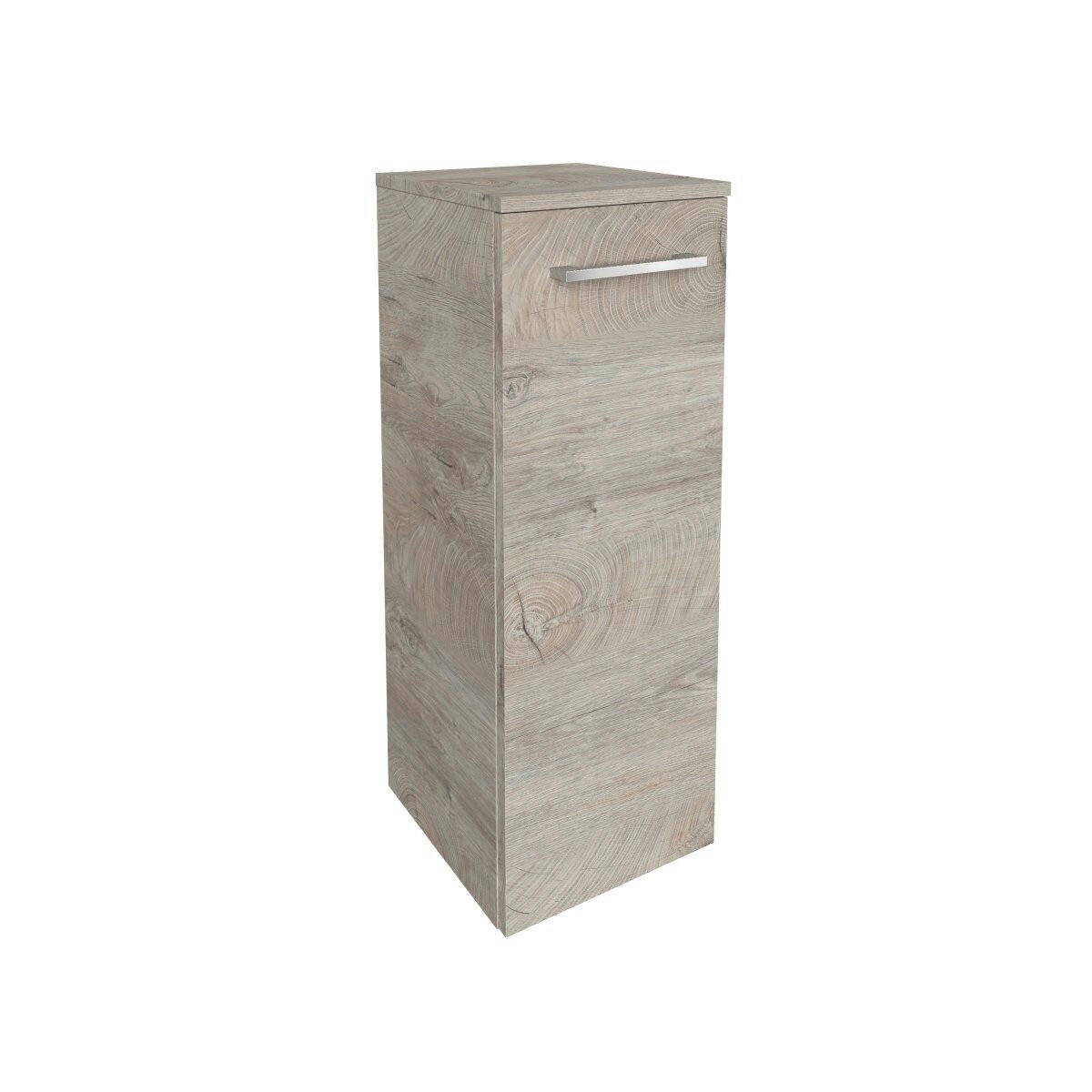 MIDISCHRANK 30,2/82,6/32 cm  - Chromfarben/Eichefarben, Basics, Glas/Holzwerkstoff (30,2/82,6/32cm) - MID.YOU