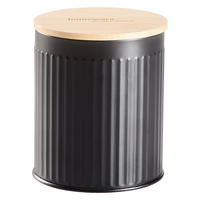 VORRATSDOSE 1 l  - Schwarz/Naturfarben, Basics, Naturmaterialien/Kunststoff (11/13cm) - Homeware Profession.