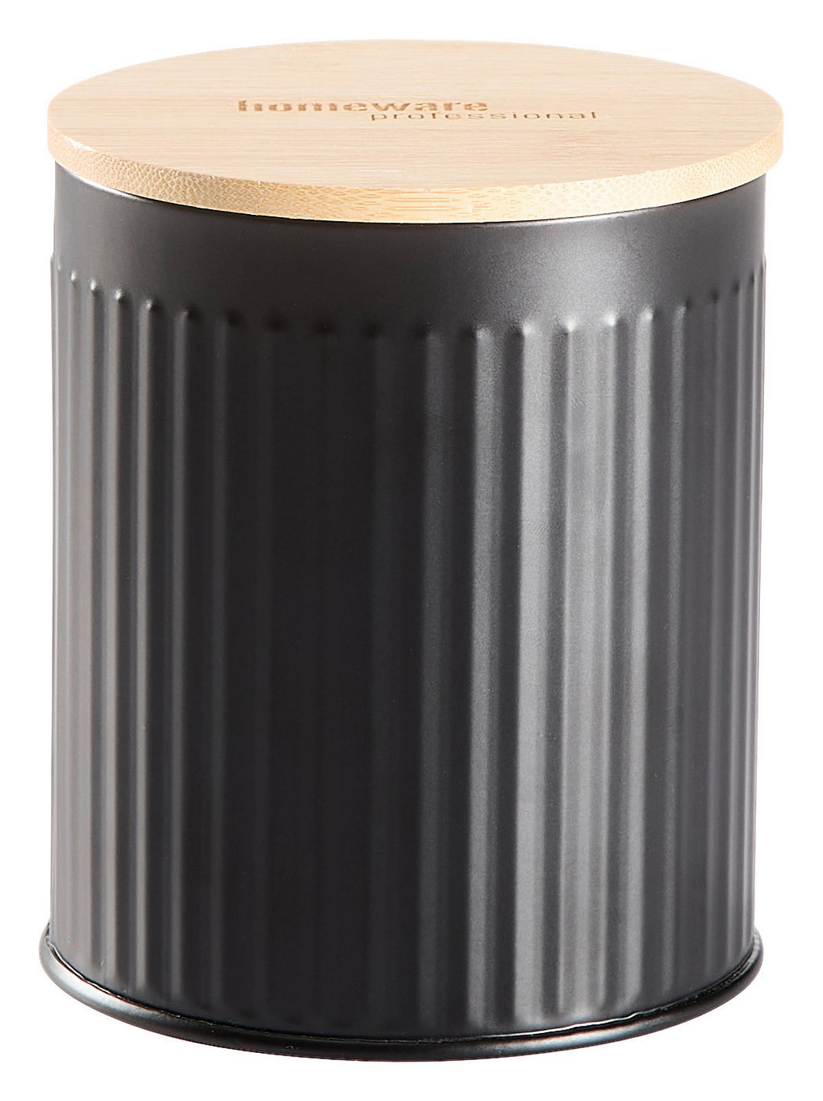 VORRATSDOSE 1 l  - Schwarz/Naturfarben, Basics, Naturmaterialien/Kunststoff (11/13cm) - Homeware Profession.