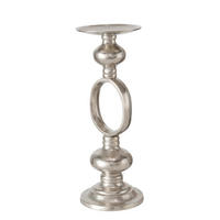 STOJAN NA SVÍČKY  kov - barvy stříbra, Basics, kov (18/18/48cm)
