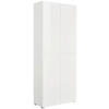 SCHUHSCHRANK  in 80/200/34 cm  - Weiss/Schwarz, Design, Holzwerkstoff/Kunststoff (80/200/34cm) - home24