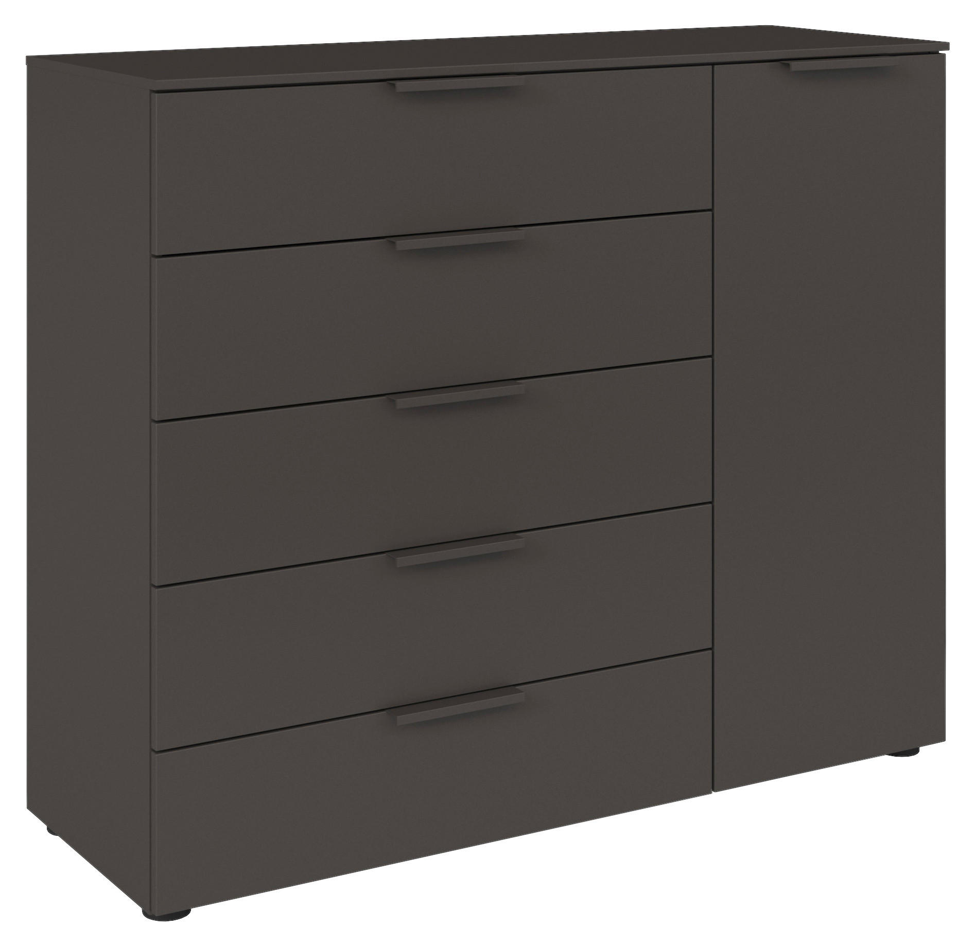 KOMMODE in 120/100/42 cm - Graphitfarben/Schwarz, MODERN, Holzwerkstoff/Kunststoff (120/100/42cm) - Rauch Möbel