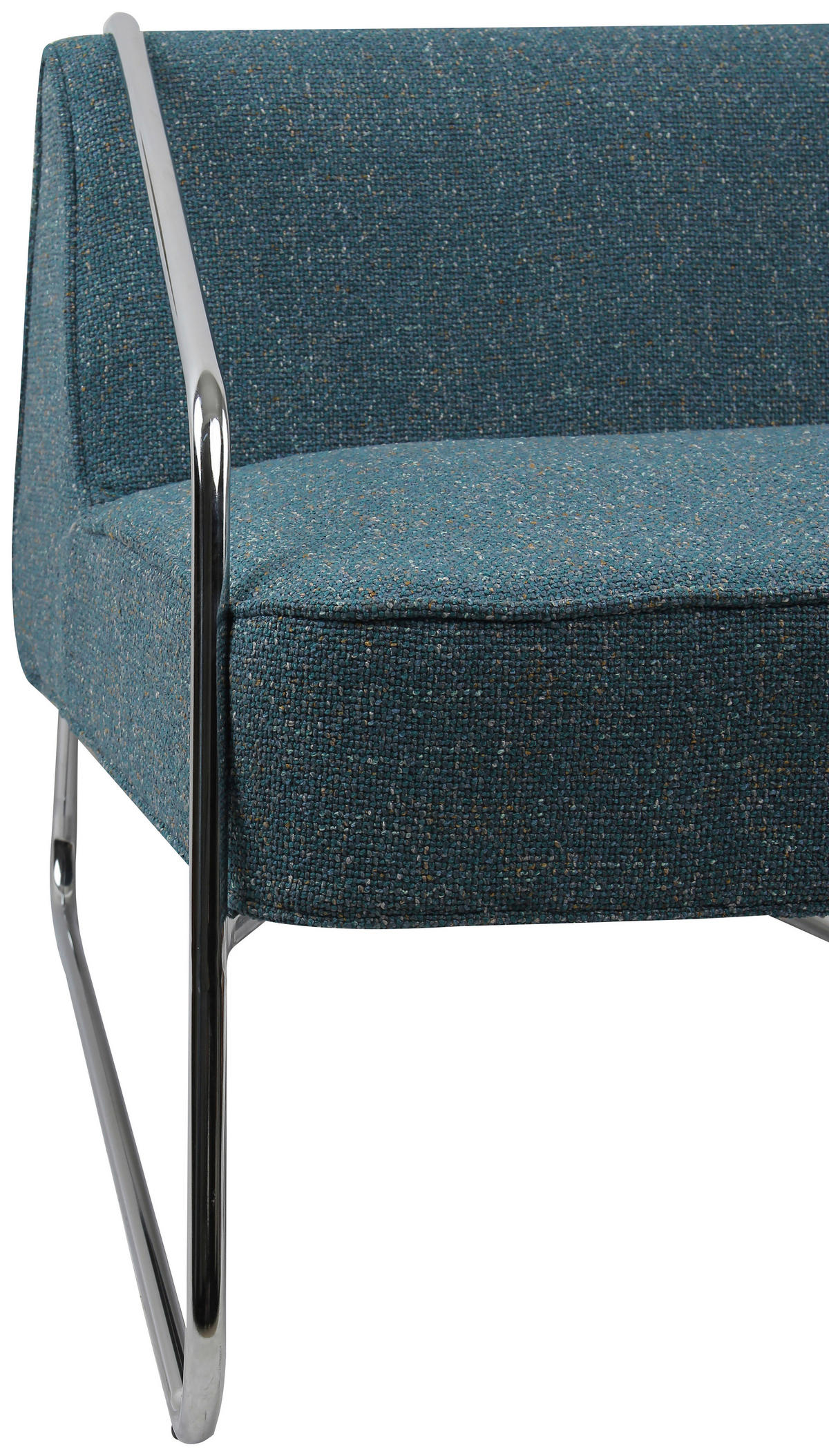 DESIGNSESSEL in Webstoff Blau  - Chromfarben/Blau, MODERN, Textil/Metall (62/85/65cm) - Livetastic