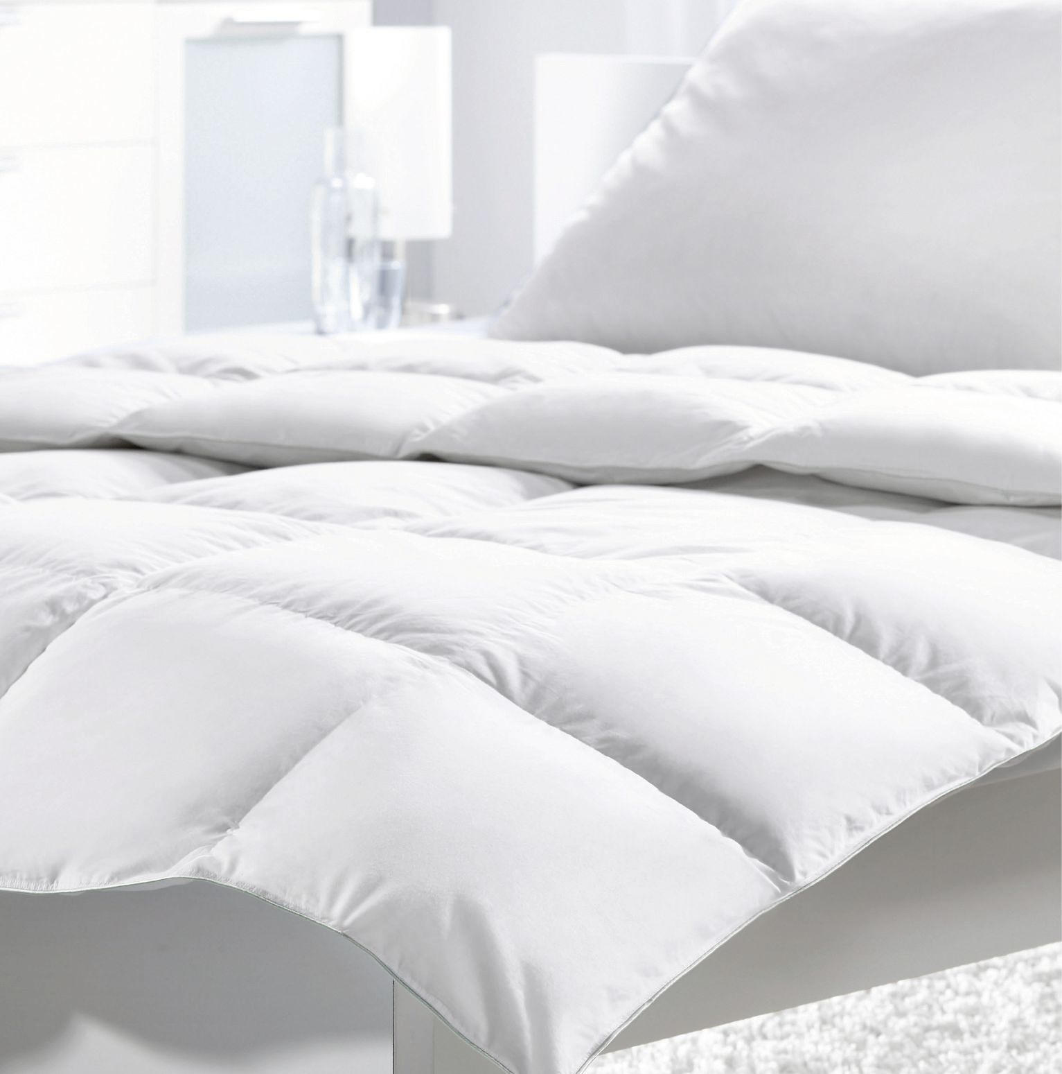 CELOROČNÁ PRIKRÝVKA, 135/200 cm, perie, páperie - biela, Basics, textil (135/200cm) - Boxxx