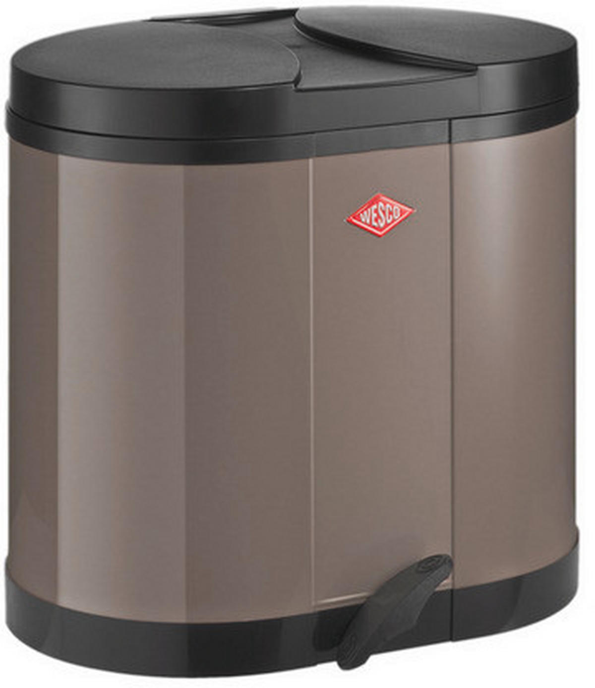 ABFALLSAMMLER ÖKOSAMMLER 170 2X15 L  - Grau, KONVENTIONELL, Kunststoff/Metall (45/43/36cm) - Wesco