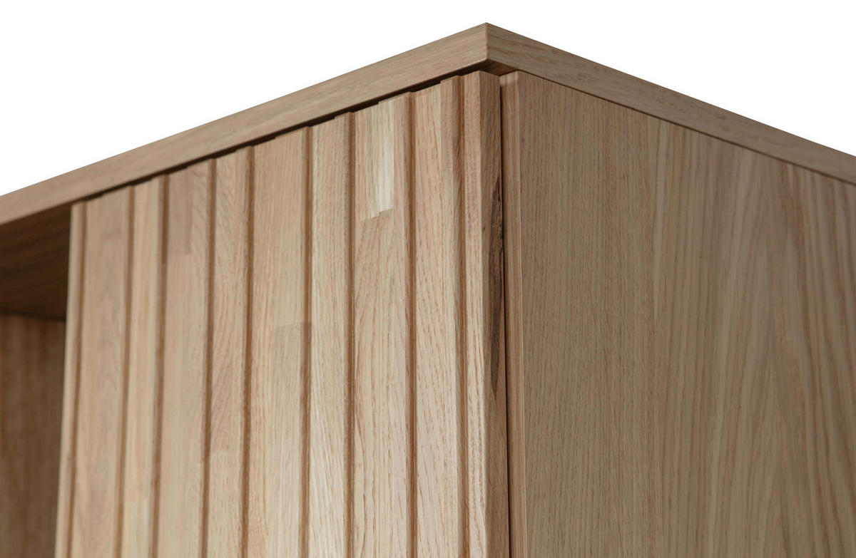 MEHRZWECKSCHRANK 60/210/42 cm  in Eichefarben  - Eichefarben/Schwarz, Design, Holz/Holzwerkstoff (60/210/42cm) - Ambia Home