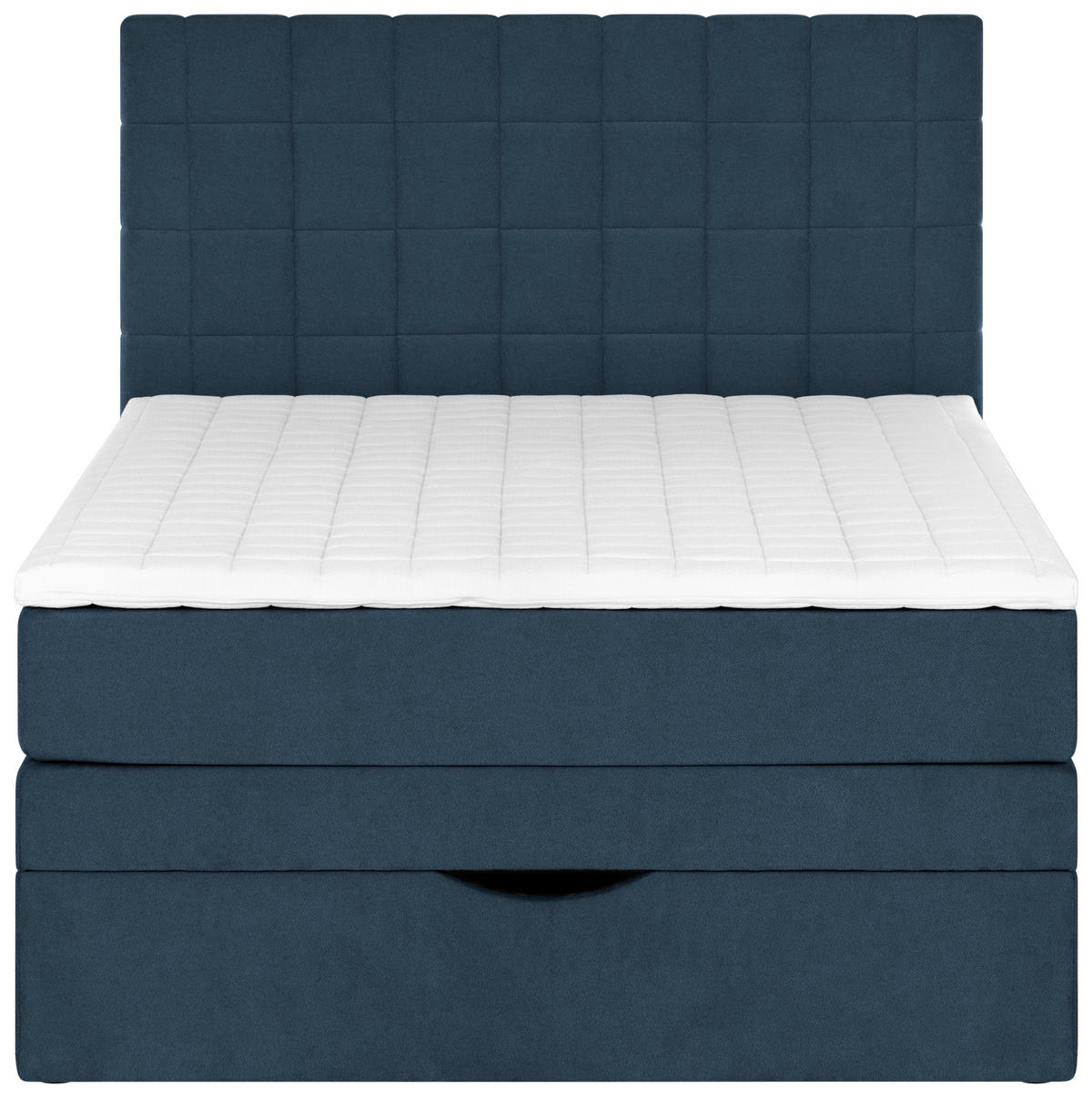 BOXSPRINGBETT 140/200 cm,  in Dunkelblau  - Schwarz/Dunkelblau, Design, Kunststoff/Textil (140/200cm) - Welnova