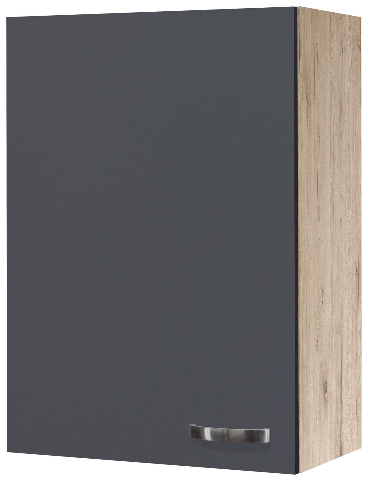 KÜCHENOBERSCHRANK 60/89/32 cm  in Eiche San Remo, Dunkelgrau  - Edelstahlfarben/Dunkelgrau, MODERN, Holzwerkstoff/Metall (60/89/32cm) - FlexWell