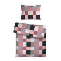 BETTWÄSCHE 2-teilig Mikrofaser 140/200 cm  - Pink/Grau, KONVENTIONELL, Textil (140/200cm) - Boxxx
