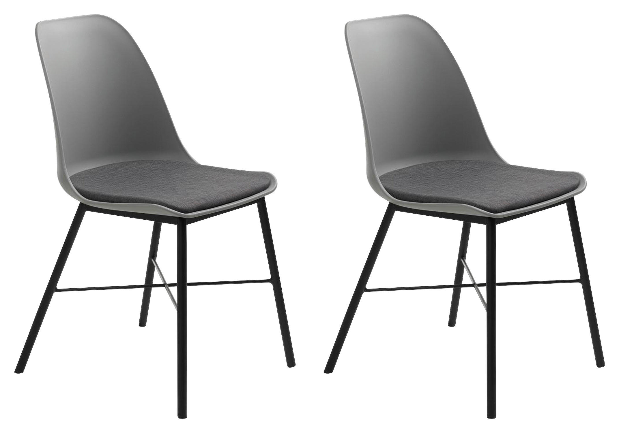 STUHL Grau  - Schwarz/Grau, MODERN, Kunststoff/Textil (47/83/54cm) - Livetastic