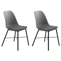 STUHL Grau  - Schwarz/Grau, MODERN, Kunststoff/Textil (47/83/54cm) - Livetastic