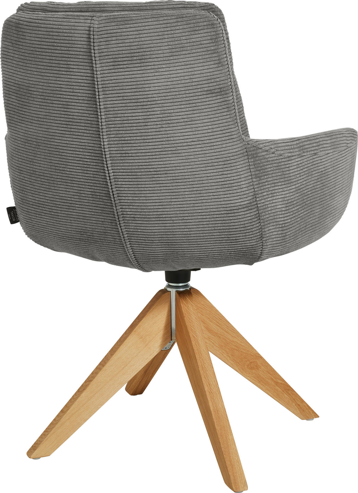 ARMLEHNSTUHL  in Cord  - Eichefarben/Grau, Design, Holz/Textil (63/90/69cm) - Johann Jakob