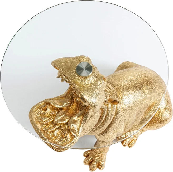 Thumbnail - Kare-Design Beistelltisch, Gold, Kunststoff, Glas, 48x56x48 cm, Wohnzimmer, Wohnzimmertische, Beistelltische