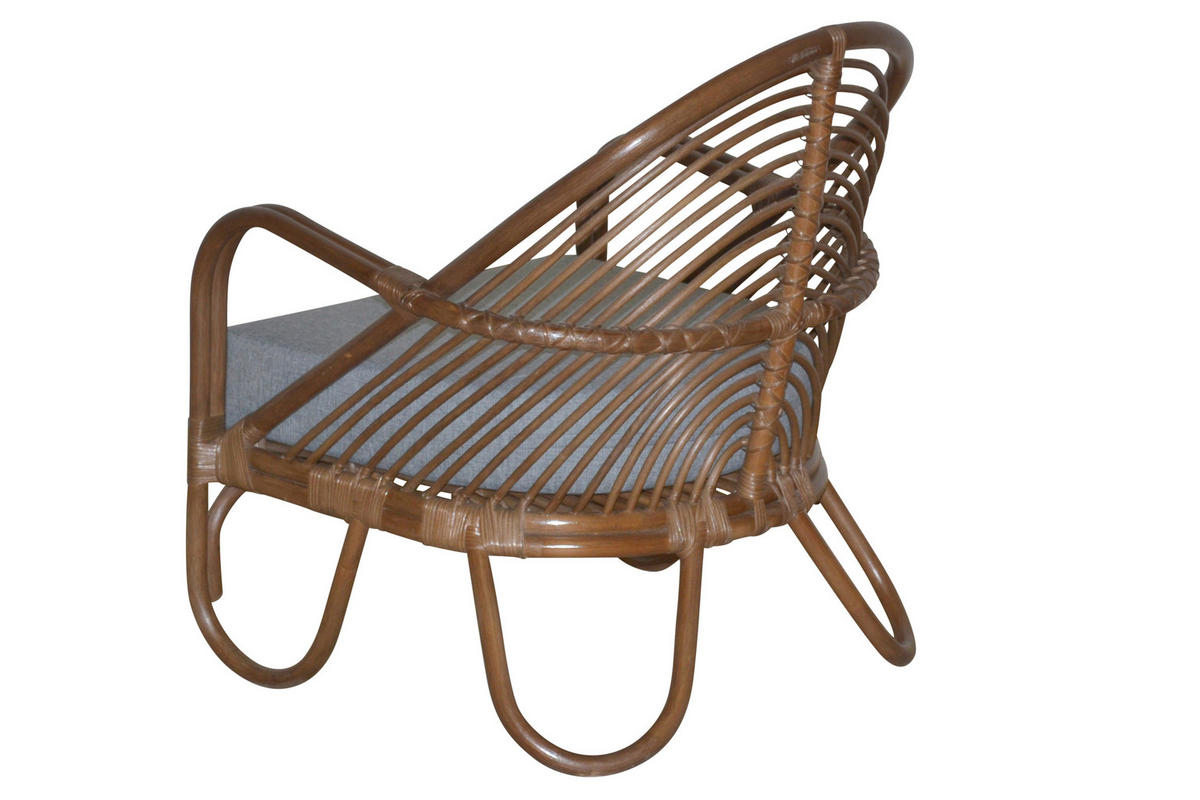 RELAXSESSEL Flachgewebe Sitzkissen    - Braun, Natur, Holz/Textil (72/70/80,5cm) - MID.YOU