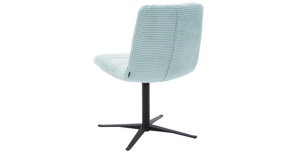 STUHL - Schwarz/Hellblau, Design, Textil/Metall (52/88/66cm) - Dieter Knoll