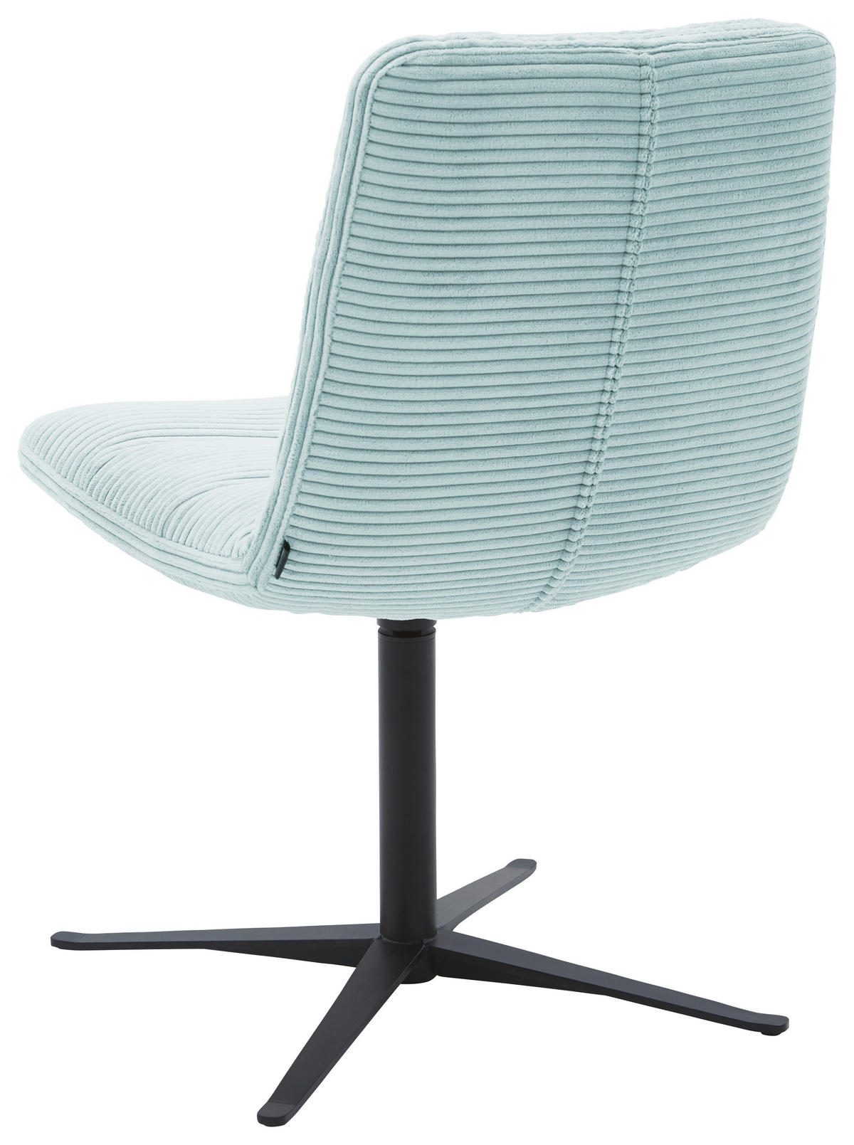 STUHL  in Cord Textil  - Schwarz/Hellblau, Design, Textil/Metall (52/88/66cm) - Dieter Knoll