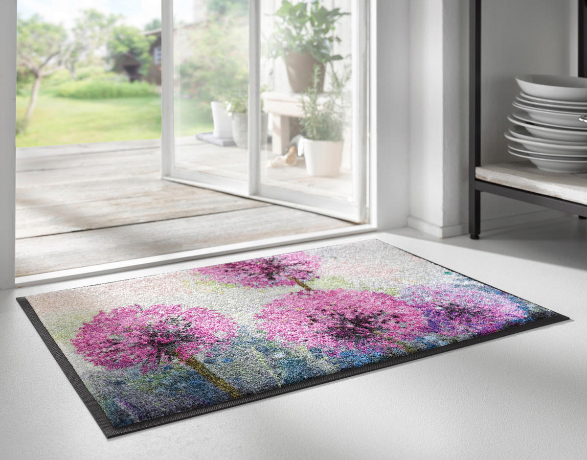 FUßMATTE 50/75 cm Alium  - Violett/Multicolor, KONVENTIONELL, Kunststoff/Textil (50/75cm) - wash+dry