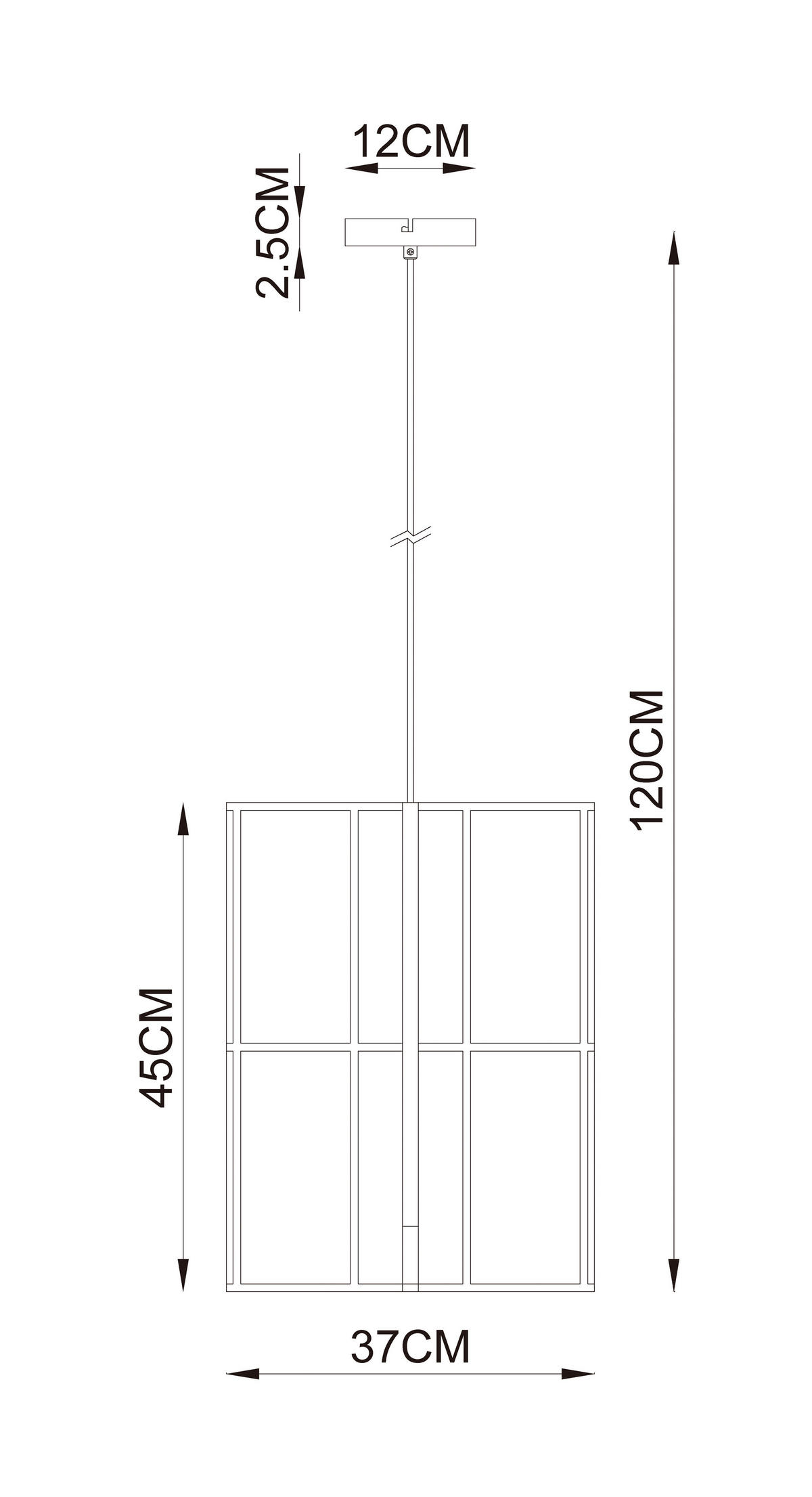 HÄNGELEUCHTE 37/120 cm   - Weiß, Design, Kunststoff/Textil (37/120cm) - Collet's Monde