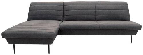 ECKSOFA Looks IX Graublau Webstoff - Graublau/Schwarz, Design, Textil/Metall (168/274cm) - LOOKS by W.Joop
