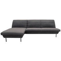 ECKSOFA in Webstoff Graublau  168/274 cm  - Graublau/Schwarz, Design, Textil/Metall (168/274cm) - LOOKS by W.Joop