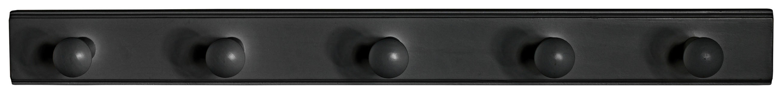 HAKENLEISTE  in massiv Schwarz  - Schwarz, Design, Holz (60/6/8cm)