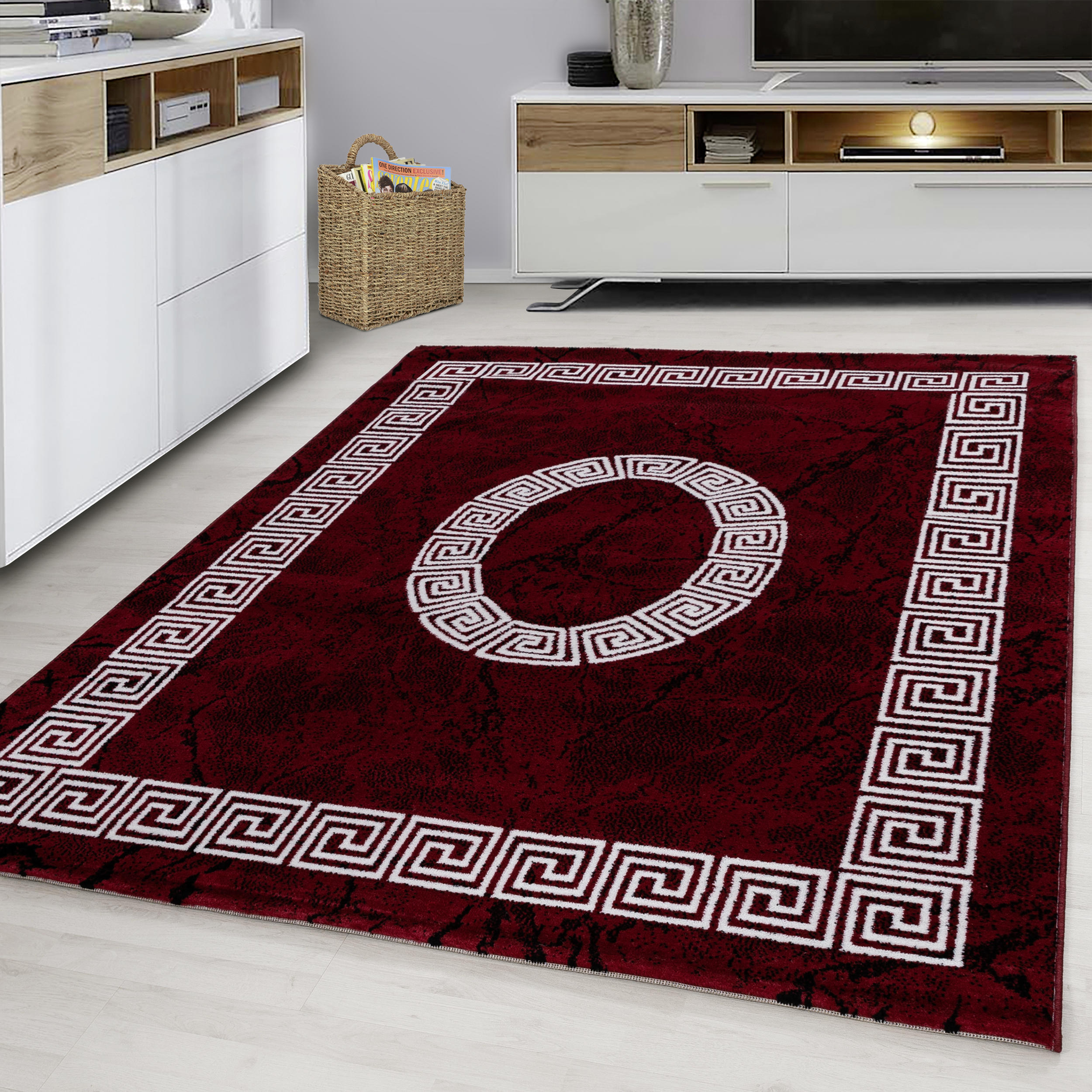 WEBTEPPICH 120/170 cm Plus 8009 Rot, Weiß  - Rot/Weiß, Design, Textil (120/170cm) - Novel