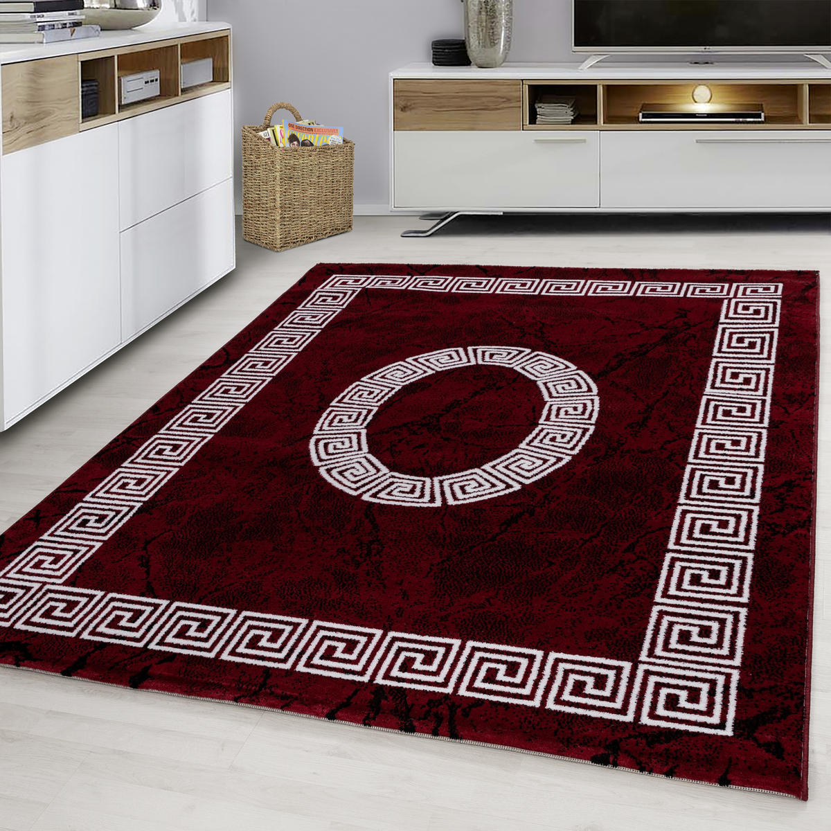 WEBTEPPICH 120/170 cm Plus 8009 Rot, Weiß  - Rot/Weiß, Design, Textil (120/170cm) - Novel