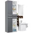 HOCHSCHRANK 60/178,7/34,8 cm - Chromfarben/Anthrazit, Design, Glas/Holzwerkstoff (60/178,7/34,8cm) - Welnova HOCHSCHRANK 60/178,7/34,8 cm - Chromfarben/Anthrazit, Design, Glas/Holzwerkstoff (60/178,7/34,8cm) - Welnova