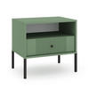 NACHTSCHRANK 54/39/50,5 cm  - Schwarz/Grün, Design, Holzwerkstoff/Metall (54/39/50,5cm) - Boxxx