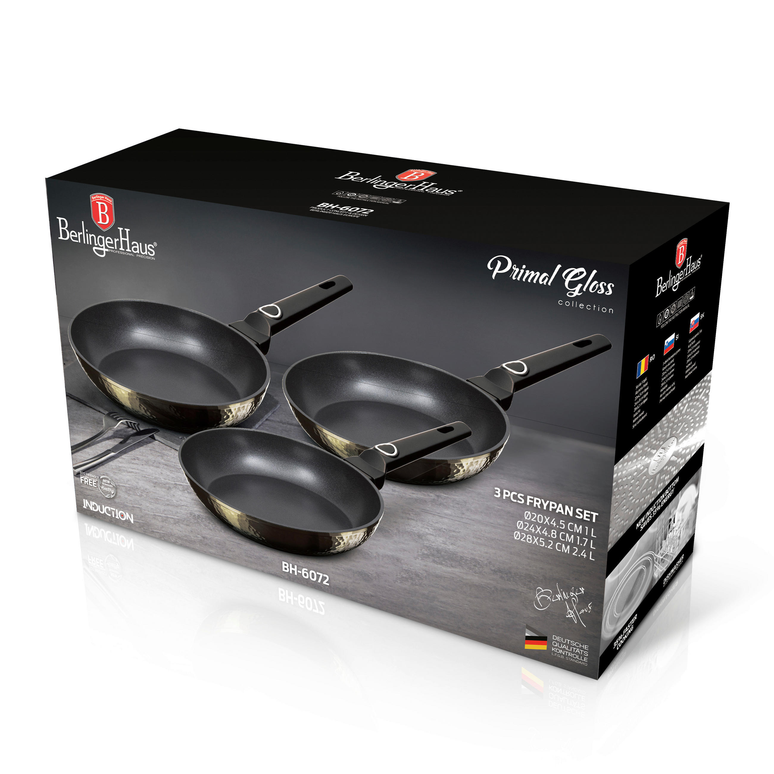 SET PONEV aluminij 3-delni  - temno siva, Basics, kovina - Berlinger Haus