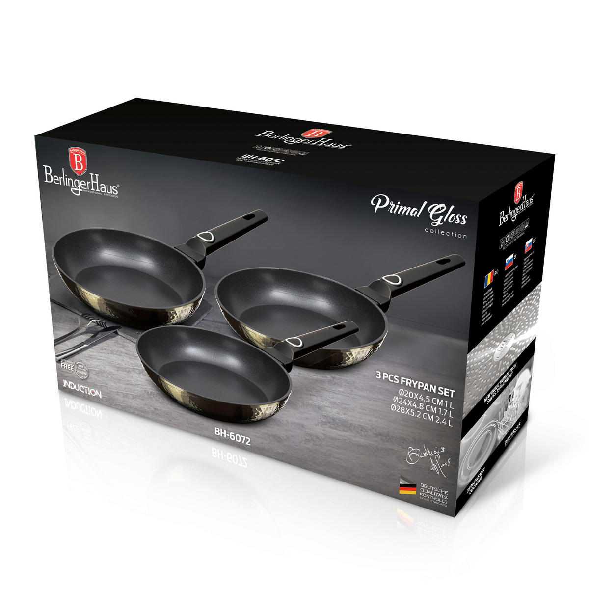 SET PONEV aluminij 3-delni  - temno siva, Basics, kovina - Berlinger Haus