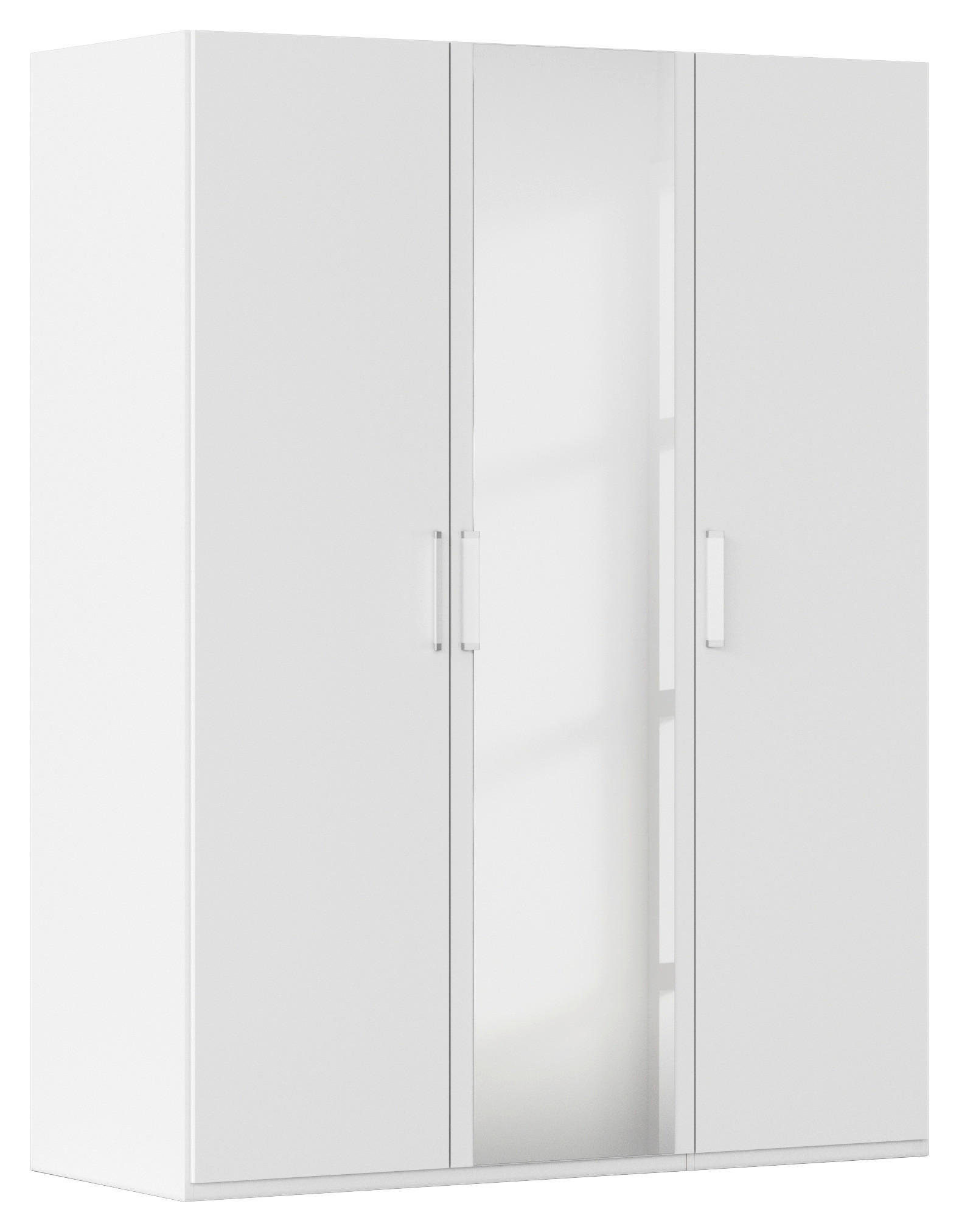DREHTÜRENSCHRANK 151/223/60 cm 3-türig Weiß  - Weiß, Design, Holzwerkstoff/Kunststoff (151/223/60cm) - Novel