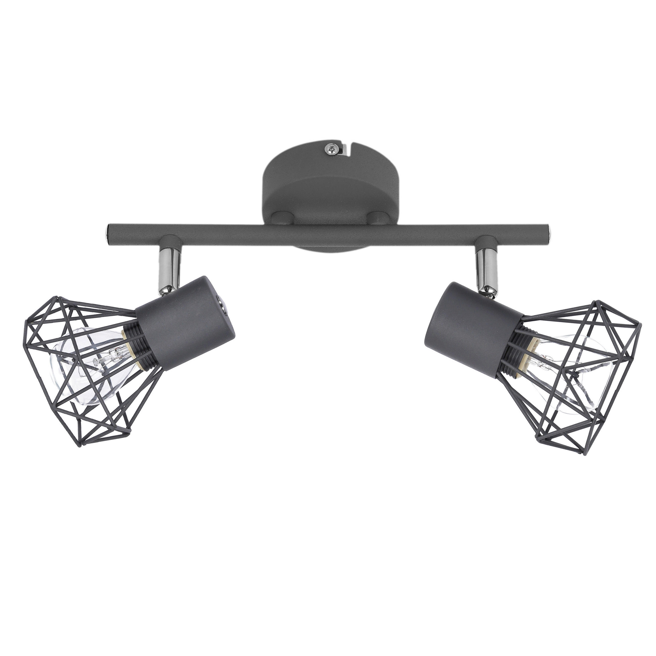 DECKENSTRAHLER Verve 9/34/18 cm   - Grau, Design, Metall (9/34/18cm)