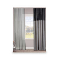 Perdea - gri închis/gri, Basics, textil (160/260cm) - Cilek
