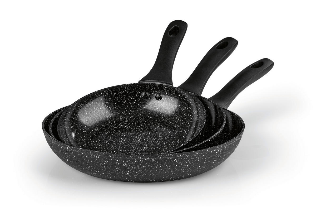 PFANNENSET BRATmaxx Aluminium 3-teilig  - Schwarz, Basics, Kunststoff/Metall