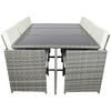 GARTENTISCHGRUPPE   - Creme/Grau, Modern, Glas/Kunststoff - Ambia Garden