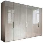 FALTTÜRENSCHRANK  in Grau  - Schieferfarben/Grau, KONVENTIONELL, Glas/Holzwerkstoff (300/216/58cm) - Novel