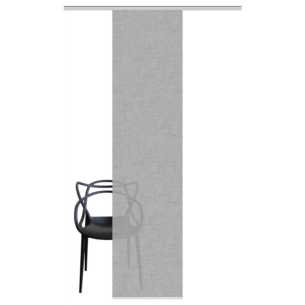 Thumbnail - Xxxl Flächenvorhang Pive, Grau, Textil, Uni, 60x260 cm, mit Paneelwagen, Wohntextilien, Gardinen & Vorhänge, Schiebegard...