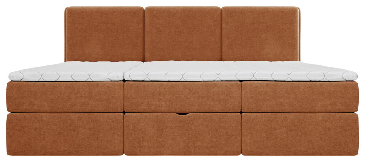 FAMILIENBETT - Terracotta/Schwarz, MODERN, Holz/Kunststoff (270/200cm) - MID.YOU