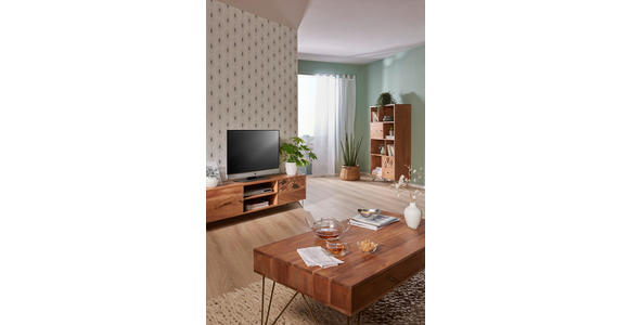 KOMMODE 145/80/45 cm Akazie massiv  - Messingfarben/Bronzefarben, Trend, Holz/Metall (145/80/45cm) - Ambia Home