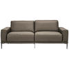 2,5-SITZER in Echtleder Taupe  - Taupe/Schwarz, Design, Leder/Metall (200/102/92cm) - Johann Jakob