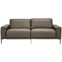 2,5-SITZER in Leder Taupe  - Taupe/Schwarz, Design, Leder/Metall (200/102/92cm) - Johann Jakob