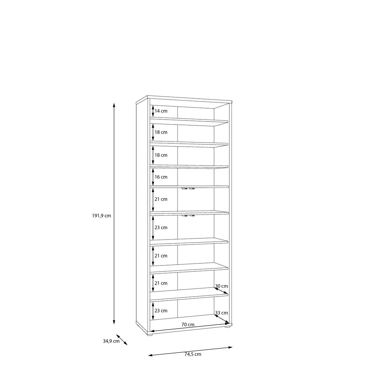 OMARA ZA ČEVLJE peščene barve - peščene barve, Moderno, umetna masa/leseni material (74,5/191,9/34,9cm) - Carryhome