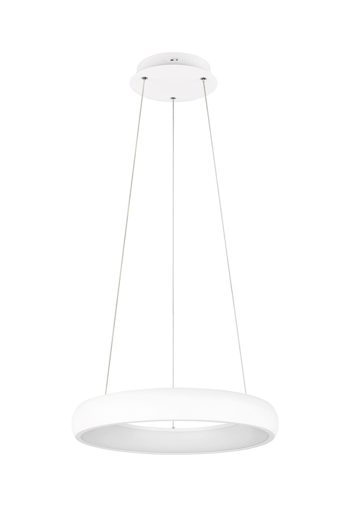 ZÁVESNÉ LED SVIETIDLO, 46,5/150 cm  - biela, Design, kov (46,5/150cm) - Trio Leuchten